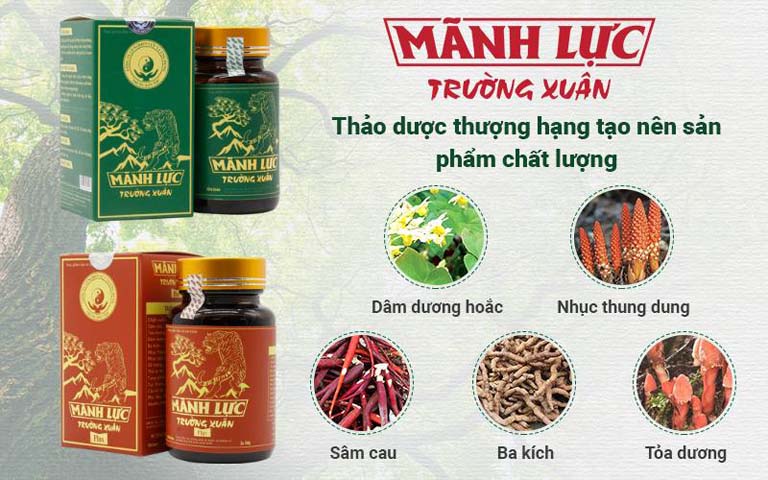 Thực phẩm chức năng bổ thận Mãnh lực trường xuân