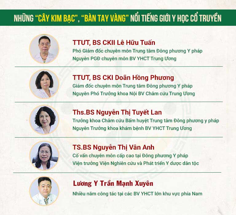 Đội ngũ y bác sĩ Đông phương Y pháp