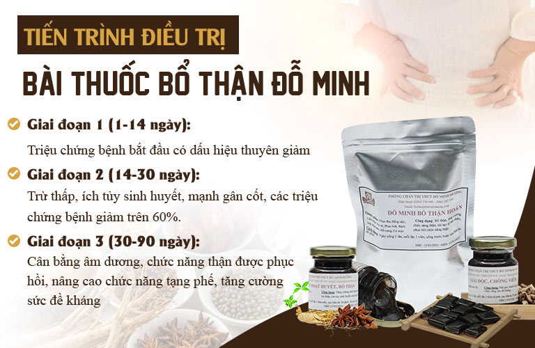 Tiến trình điều trị bệnh thận của bài thuốc Bổ Thận Đỗ Minh