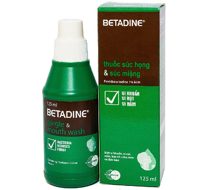 Betadine súc họng, xịt họng, xịt mũi