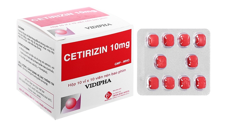 Cetirizin là thuốc điều trị chứng nổi mề đay sau khi sinh khá tốt